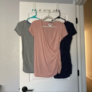 3 maternity and nursing tops